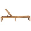 vidaXL Sun Lounger Teak Solid Teak Wood Standard Adjustable Armrests - 3 of 4