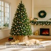 Gardenised Natural Wood Christmas Tree Collar Box with Slatted Panel Design Foldable Tapered Base Cover for Holiday Tree Stand Skirt - 3 of 4