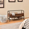 Costway Industrial Shoe Bench Rack Organizer withPremium Gas Lift & Hidden Storage Box - 2 of 4