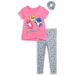 Pinkfong Baby Shark Girls T-Shirt and Leggings Outfit Set Little Kid - 1 of 4