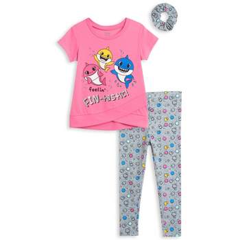 Pinkfong Baby Shark Girls T-Shirt and Leggings Outfit Set Little Kid 