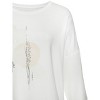 Women's Metallic Graphic Print 3/4 Sleeve Top - LASCANA - 4 of 4