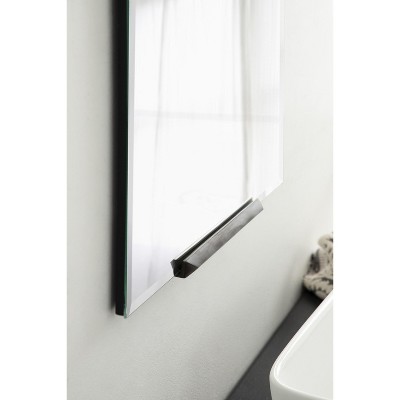 Bronze Frameless Rectangular Wall Mirror with Beveled Edges