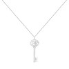Silver Diamond Accent Zodiac Key Pendant Necklace - 3 of 4