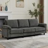 Beautyolove 4-Piece Upholstered L-Shape Convertible Sectional Couches Sofas with Ottoman - 3 of 4