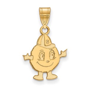 Black Bow Jewelry 14k Yellow Gold Syracuse Oranges NCAA Medium Pendant - 1 of 3