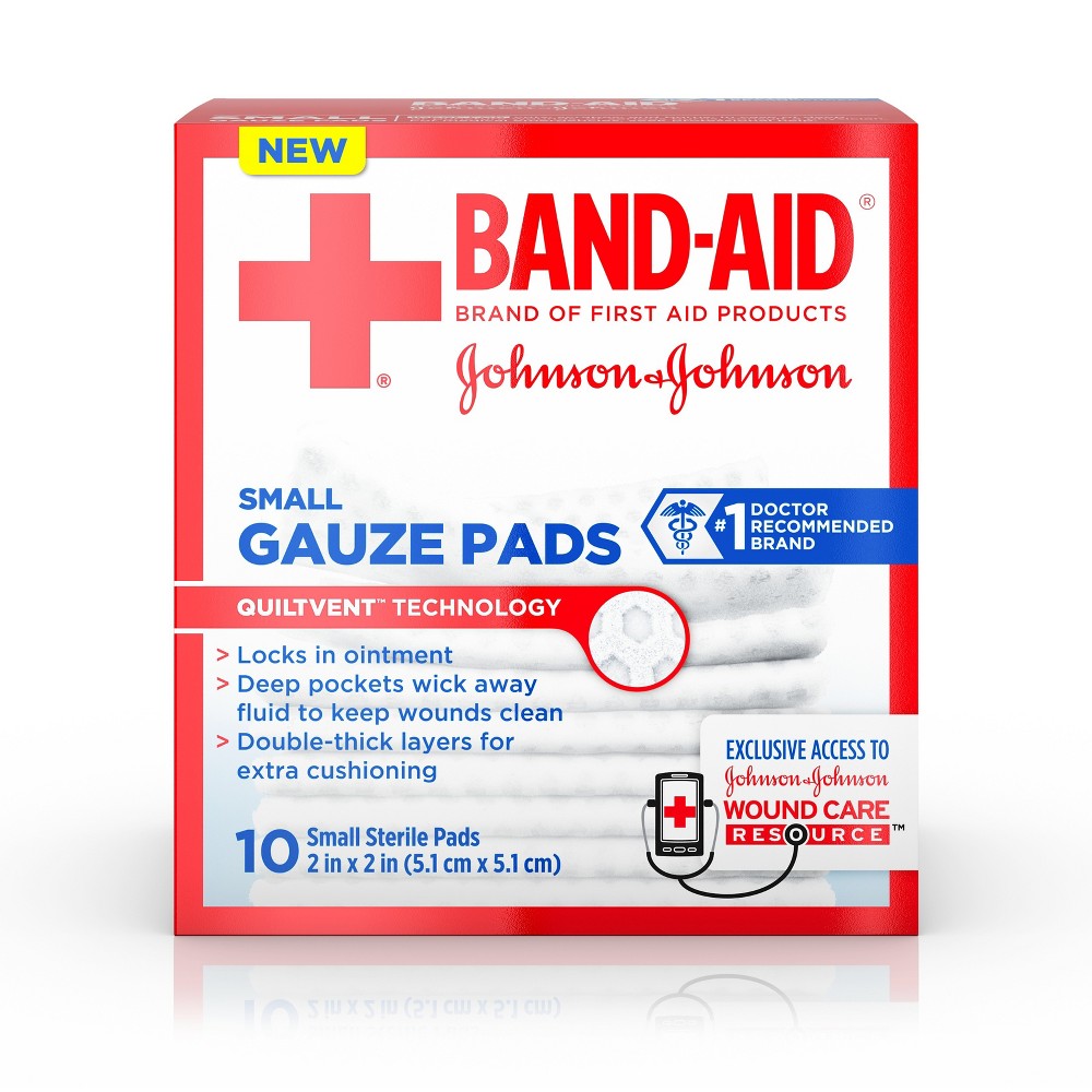 UPC 381370085201 product image for Johnson & Johnson Anti Leak Gauze Pads - 12 Count | upcitemdb.com