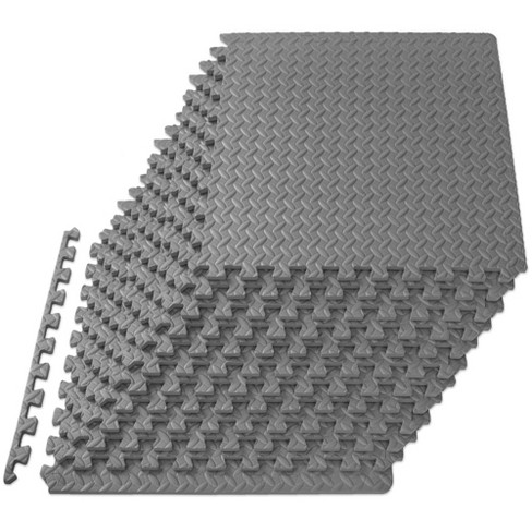 Prosourcefit Exercise Puzzle Mat 1 2 in Grey 48 Sq Ft 12 Tiles Target