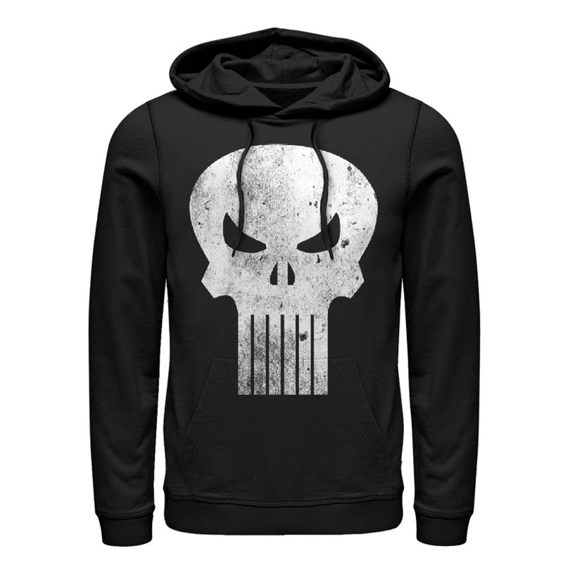 Men's Marvel Punisher Skull Symbol Pull Over Hoodie, 1 of 4