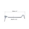 Unique Bargains Carbon Steel Cabin Eye Latch Gate Door Swivel Hooks with Mounting Screws 20 Pcs - 3 of 4