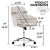 CAVINAS Adjustable Office Chair, Velvet Home Office Desk Chair, Ergonomic Office Chair, Swivel Chair, Backrest Seat, Desk Chair Comfy - 4 of 4