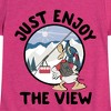 Girls' - Disney - Just Enjoy The View Fitted Short Sleeve Graphic T-Shirt - 2 of 4
