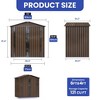 5.6x3.2Feet Outdoor Metal Storage Shed,Garden Shed with Lockable Door and Ventilation for Equipment, Mowers, Bikes - 2 of 4