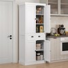 72" Kitchen Cabinet, Kitchen Pantry Cabinet with 4 Doors, 2 Adjustable Shelves and Drawer - 2 of 4