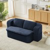 Convertible Futon Floor Sofa 2-in-1 Foam Sleeper, Modern Folding Couch with Cushion Blanket and High-Resilience Foam, Space-Saving Design - 4 of 4