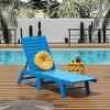 WestinTrends Poly Reclining Outdoor Patio Chaise Lounge Chair Adjustable - 2 of 4