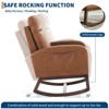 Rocking Chair Nursery,Glider Chair Nursery Chair with High Back and Side Pocket, Rocking Accent Armchair with Rubber Wood Legs - 4 of 4