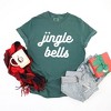 Simply Sage Market Women's Jingle Bells Bold Cursive Short Sleeve Garment Dyed Tee - 3 of 4
