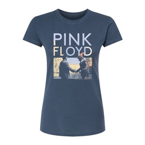 Women's - Pink Floyd - Pink Floyd Wywh Handshake Fire Fitted Graphic T-Shirt - 1 of 3