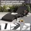 PAGED 80'' Chaise Wicker Lounge Chair Set of 2 Patio Lounge Chair with Adjustable Backrest for Outside, Pool, Backyard, Lawn - 3 of 4