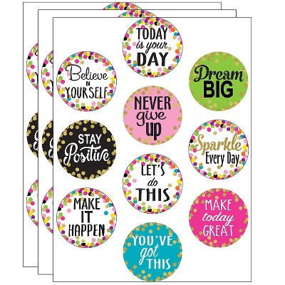 Teacher Created Resources Confetti Positive Sayings Accents 30 Per Pack 3 Packs (TCR8890-3)
