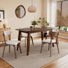 Christopher Knight Home Walton 5 Pieces Mid-Century Modern Rubberwood Upholstered Dining Set - 2 of 4
