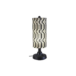 Patio Living Concepts Coronado 30 Table Lamp 62280 with 2 black body and New Twist Caviar outdoor fabric shade - 1 of 4