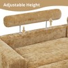 Arceso 88'' Adjustable Back Height Upholstered Sofa, 3-seater Sofa with Adjustable headrest, Solid rubberwood frame, Four toss pillows included - 3 of 4