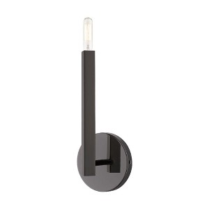 Livex Lighting Monaco 1 - Light Wall Light in  Black Chrome - 1 of 4