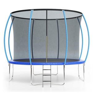 GustoWave Trampoline 10FT with Enclosure & Ladder, ASTM Approved Heavy-Duty Outdoor Recreational Trampoline for Kids Adults, 440LB Capacity - 1 of 4