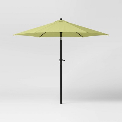 9' Round Outdoor Patio Market Umbrella with Black Pole - Threshold™