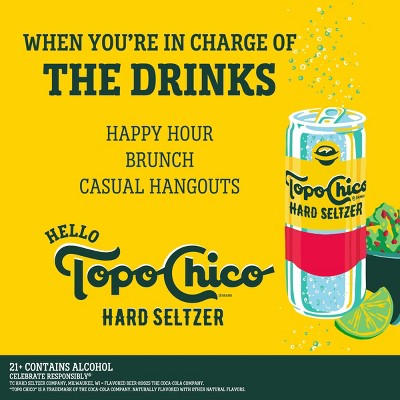 Topo Chico Hard Seltzer Strawberry Guava Flavored Beverage - 24 fl oz Single Can
