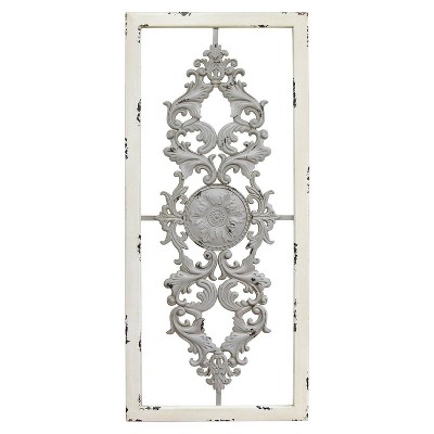 Grey Scroll Panel Wall Decor Gray - Stratton Home Décor