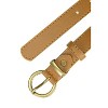 INSPIRE CHIC Women PU Leather Belts Bronze Metal Pin Buckle Thin Waist Belts for Jeans Dress - 2 of 4