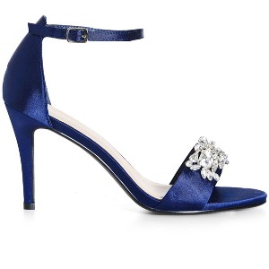 Women's Wide Fit Totally Glam Heel - navy | CITY CHIC - 1 of 4