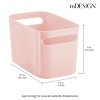 mDesign Deep Plastic Bath Storage Bin with Handles, 10" Long, 4 Pack, Light Pink, USA Made - 3 of 4