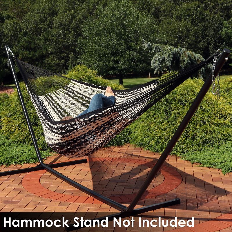 Sunnydaze Heavy-Duty Handwoven  XXL Mayan Family Hammock with Thick Cord - 880 lb Weight Capacity, 6 of 12