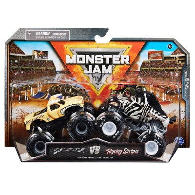 Monster Jam Bulldozer vs. Racing Stripes - 1:64 Scale - 2pk