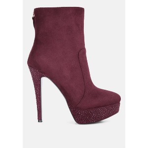Espiree Microfiber High Heeled Ankle Women Boots - 1 of 4
