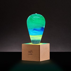 JDICTION LIGHT Resin Wood Table Lamp, Ambient Night Lights, Birthday Gifts, Creative Lighting - 1 of 4