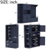 Multifunctional Left-Right Combination Hall Cabinet With Storage And 4 Hooks, Wooden Cabinet/Hall Tree 2 In 1, Storage Cabinet-Cuddlewood - 4 of 4