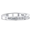 Pompeii3 1/2ct Diamond Princess Cut Channel Set Wedding Ring 10k White Gold - 2 of 4