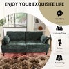 MOONMISS chenille 2-seater wood-legged sofa with LED light, USB charging port and storage bag Living room Bedroom Study room - 3 of 4