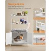 Feandrea Cat Litter Box Enclosure, Hidden Litter Box Furniture with 2 Storage Shelves, 2 Hooks, Spacious, Indoor Cat House, Snow White - 2 of 4