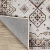 Elegant Floral Medallion Border Washable Indoor Area Rug by Blue Nile Mills - 4 of 4