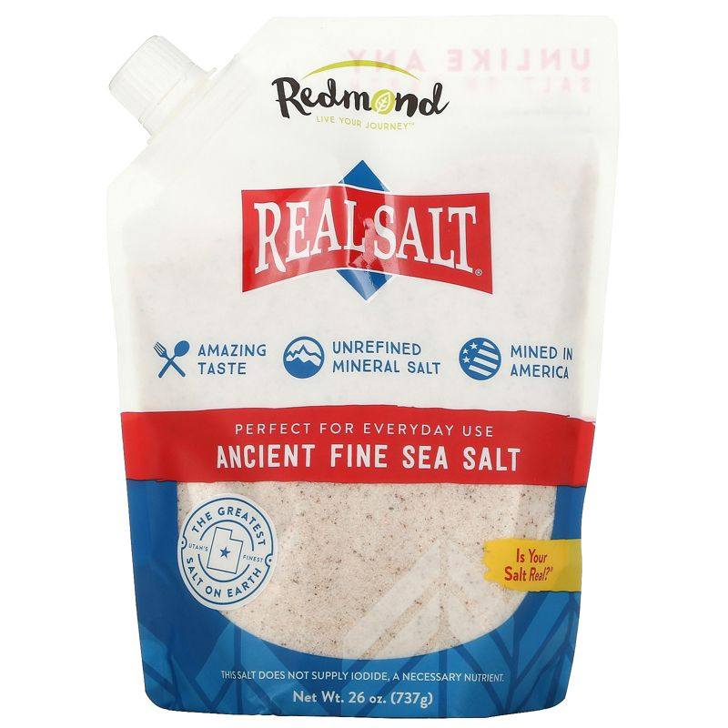 Redmond Trading Company Real Salt, Ancient Fine Sea Salt, 26 oz (737 g), 1 of 3