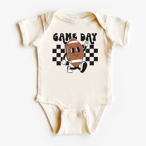 The Juniper Shop Football Game Day Checkered Baby Bodysuit - 1 of 2