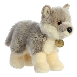 Aurora Medium Wolf Pup Miyoni Tots Adorable Stuffed Animal Gray 10" - 1 of 4