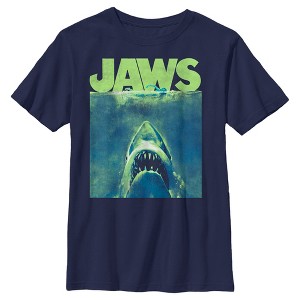 Boy's Jaws Neon Poster T-Shirt - 1 of 4