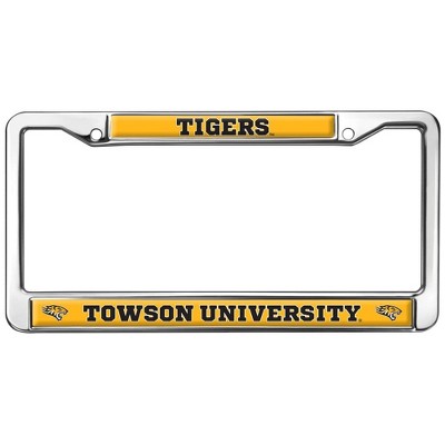 Towson University Tiger Logo Full Size Standard License Plate Metal Frame